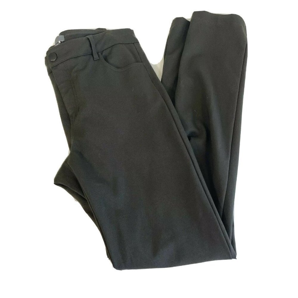 Vince Womens Skinny Ponte Trouser Dress Pants Green‎ Brown Sz 8 Mid Rise Stretch